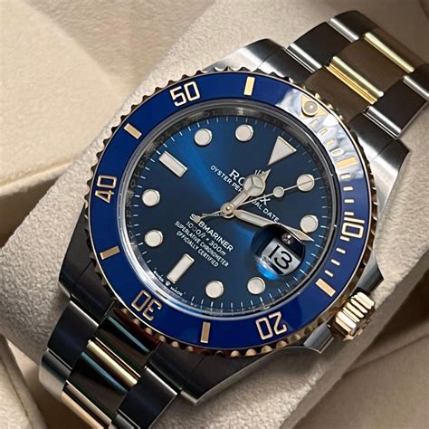 rolex gold black two ton submariner|rolex 126613lb for sale.